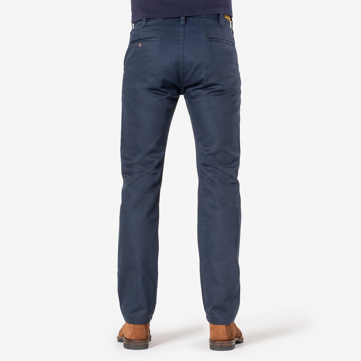 Iron Heart - IH-721 - 9oz Mercerised Selvedge Cotton Slim Tapered Chinos - Navy - City Workshop Men's Supply Co.