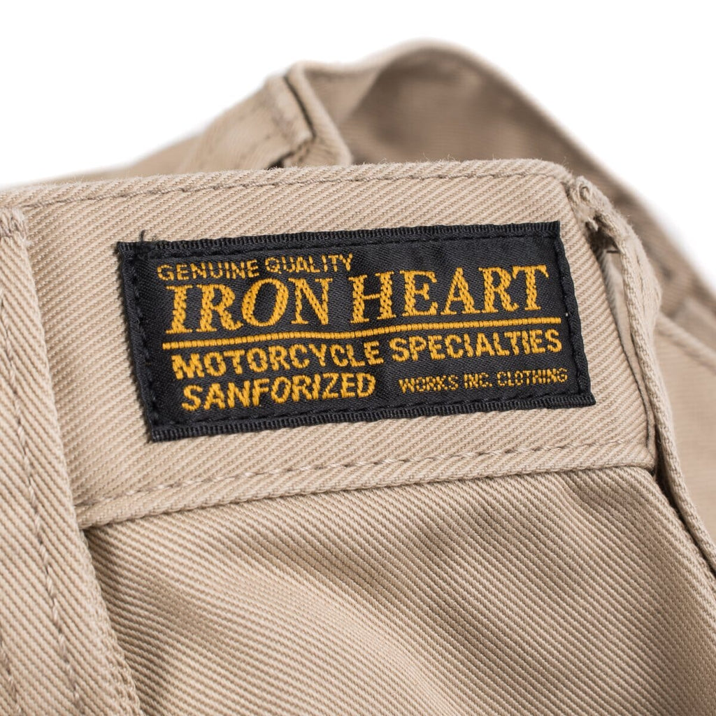 Iron Heart - IH-721 - 9oz Mercerised Selvedge Cotton Slim Tapered Chinos - Khaki - City Workshop Men's Supply Co.
