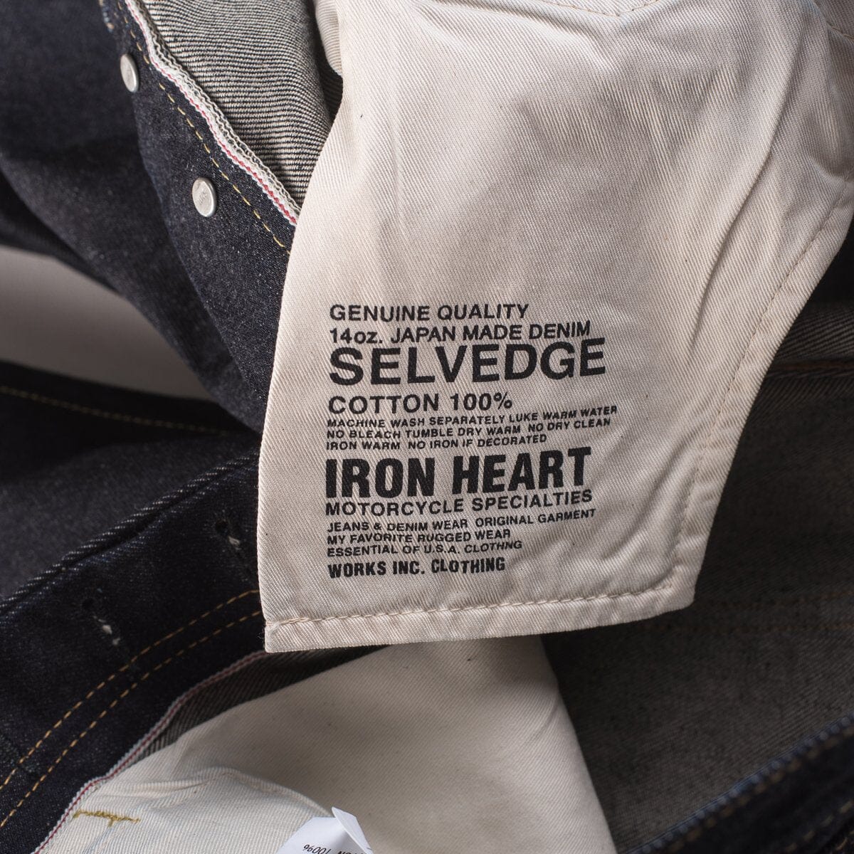 Iron Heart - IH-888S-142 - 14oz Selvedge Denim Medium/High Rise Tapered Cut Jeans - Indigo - City Workshop Men's Supply Co.