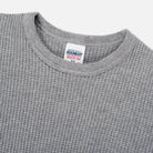 Iron Heart - Waffle Knit Long Sleeved Crew Neck Thermal Top - Grey - City Workshop Men's Supply Co.