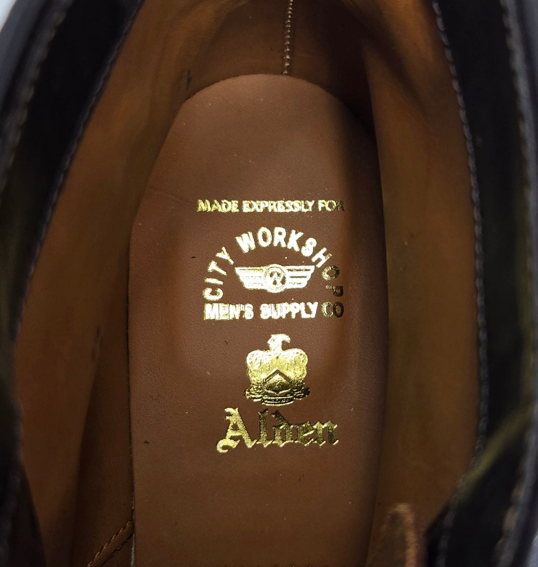 Alden X City Workshop D2681H Tobacco Reverse Oiled Chamois Cap Toe