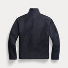 Navy blue jacket on a light gray background