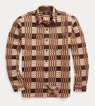 Double RL - Plaid Jacquard Workshirt in Brown Multi - City Workshop Men's Supply Co.