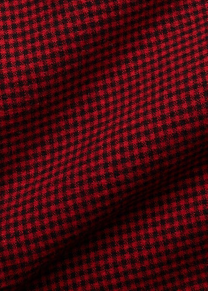 Double RL - Fleece-Lined Checked Twill Overshirt - Red/Black