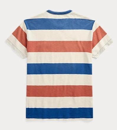 Double RL - Striped Jersey Pocket T-Shirt - Red/White/Blue - City Workshop Men's Supply Co.
