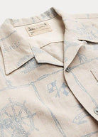 Double RL - Print Indigo Linen Camp Shirt - Creme/Multi - City Workshop Men's Supply Co.