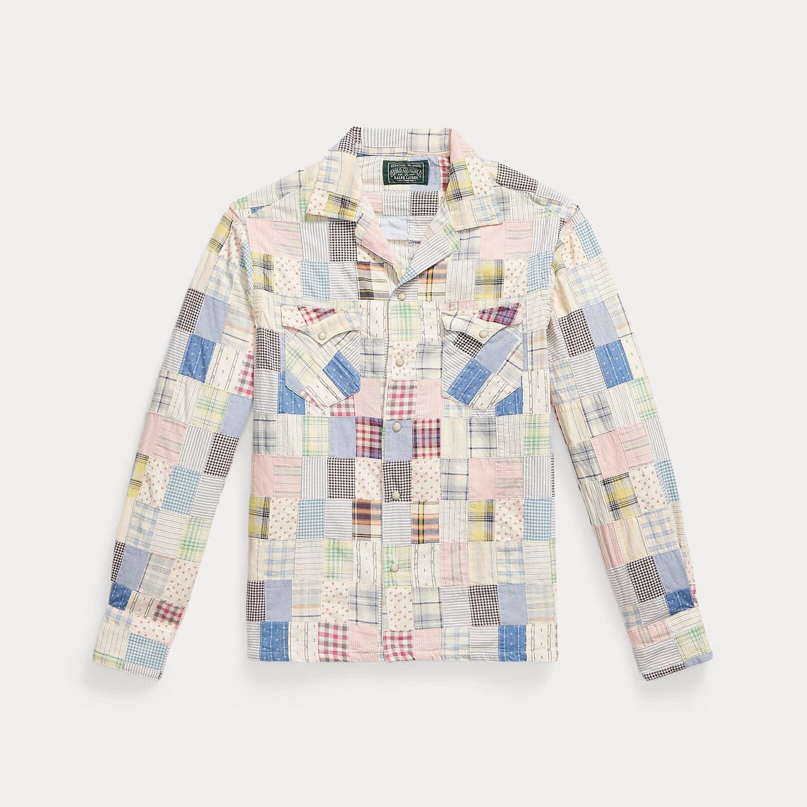 Polo Ralph Lauren Patchwork 長袖シャツL 新品 Polo Ralph Lauren - Classic Fit Patchwork Shirt - Country Folk