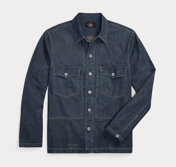 ジャケット・アウター RRL Double RL old Indigo Denim Overshirt Double RL - Indigo Denim Overshirt - Dark Wash – City Workshop