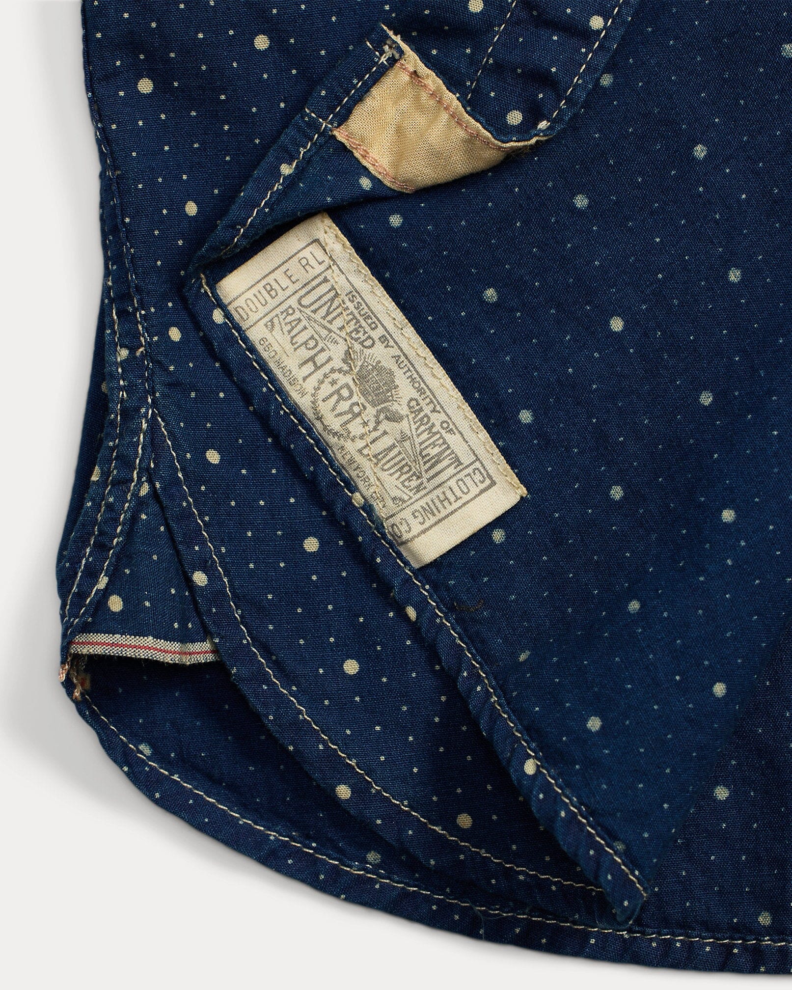 Double RL - Dot-Print Indigo Workshirt - Indigo – City