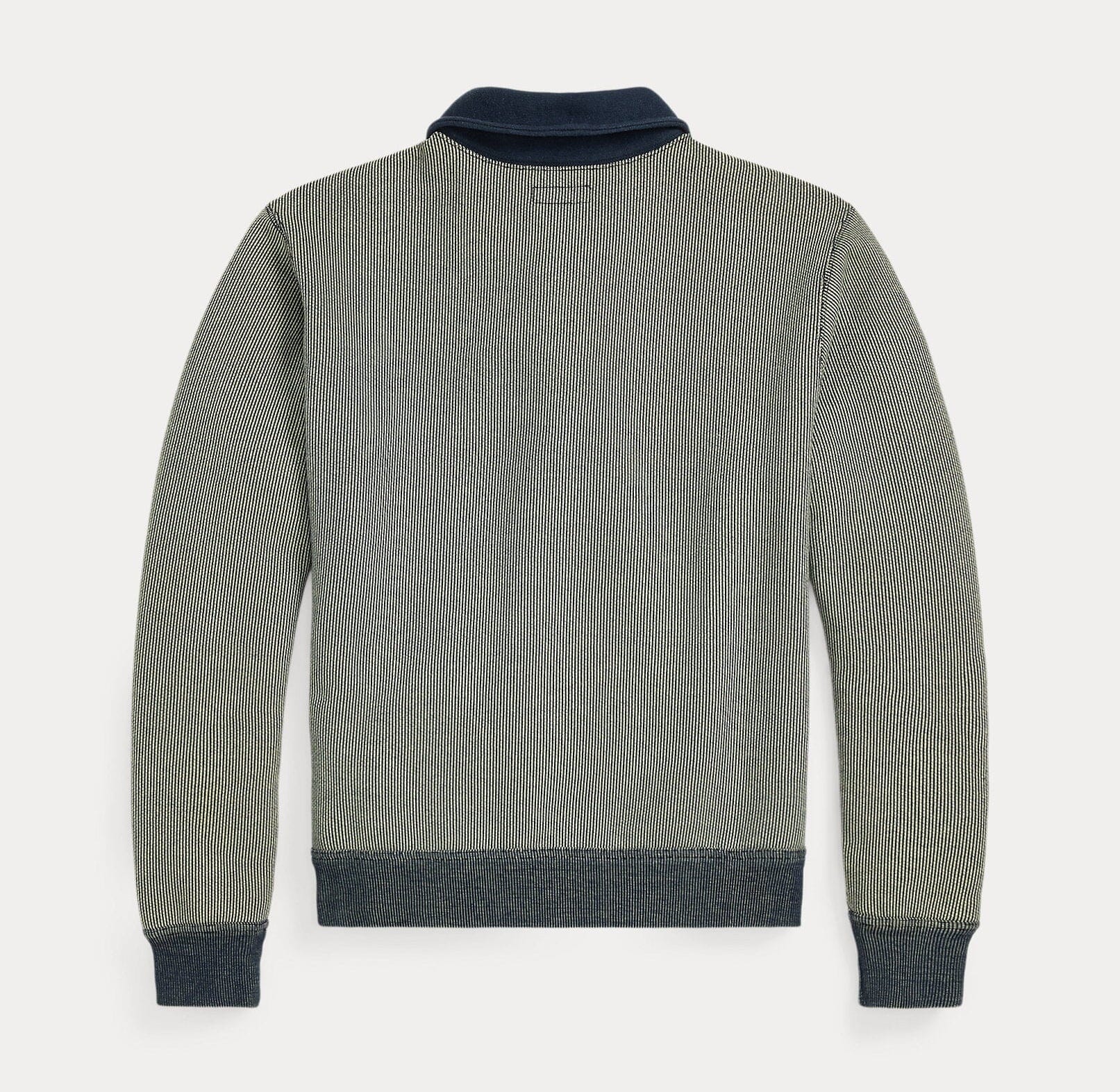 Double RL - Striped Jacquard-Knit Cardigan - Navy Multi – City