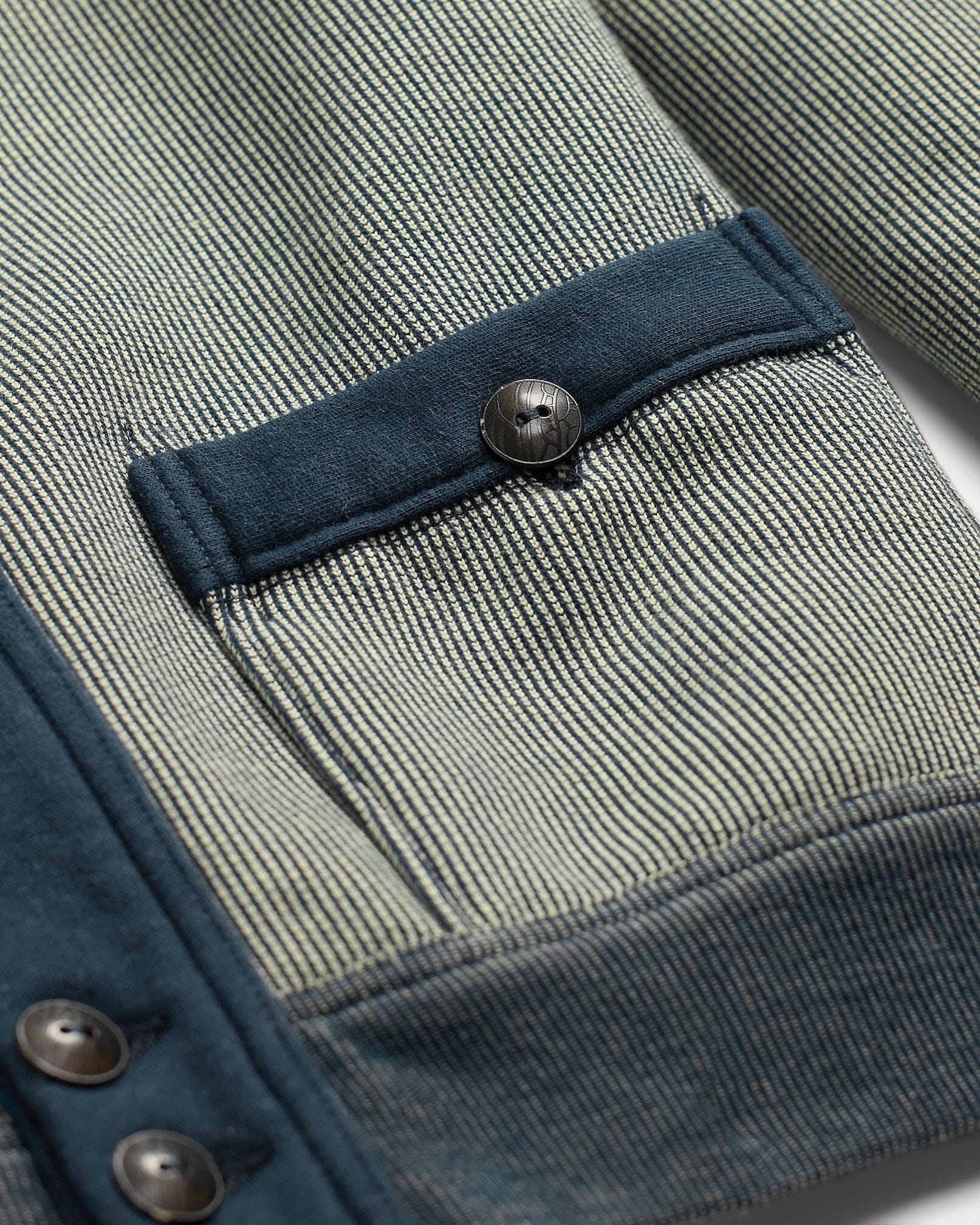 Double RL - Striped Jacquard-Knit Cardigan - Navy Multi – City