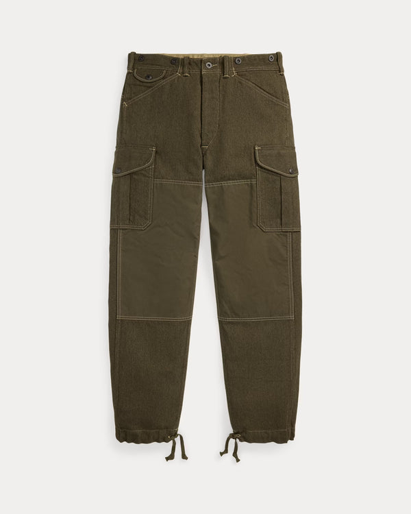 Double RL - Regiment Fit Paneled Twill Cargo Pant - Olive – City