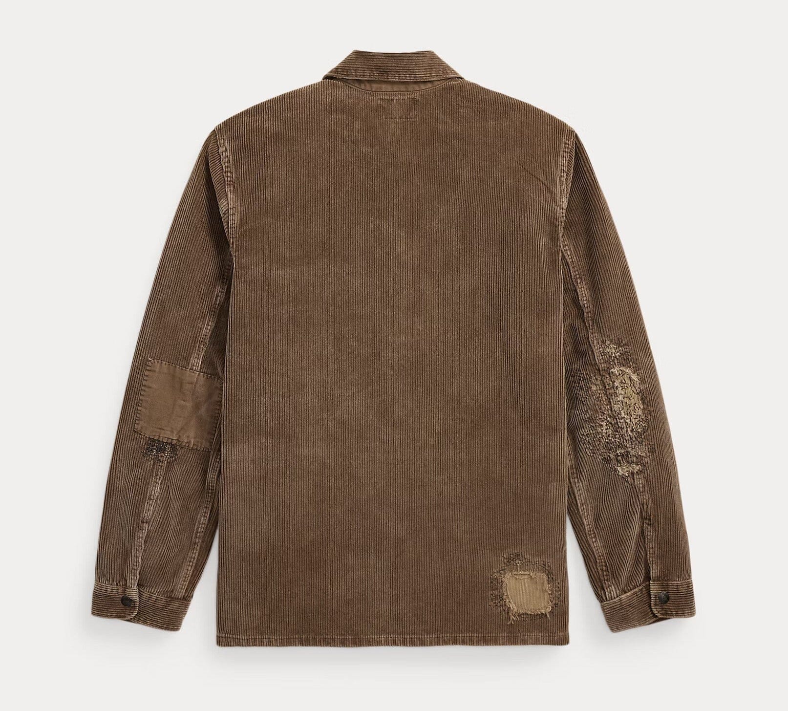 Double RL - Repaired Corduroy Overshirt - Repaired Brown – City