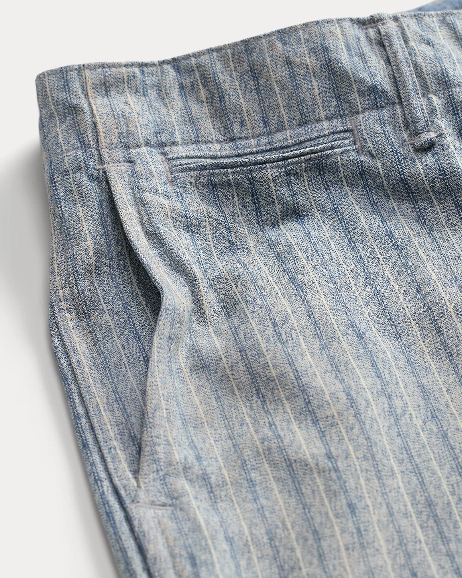 名作RRLダブルアールエルJaspeジャスペインディゴリペアワークパンツ Double RL - Striped Jaspé Field Pant - Navy/White – City Workshop