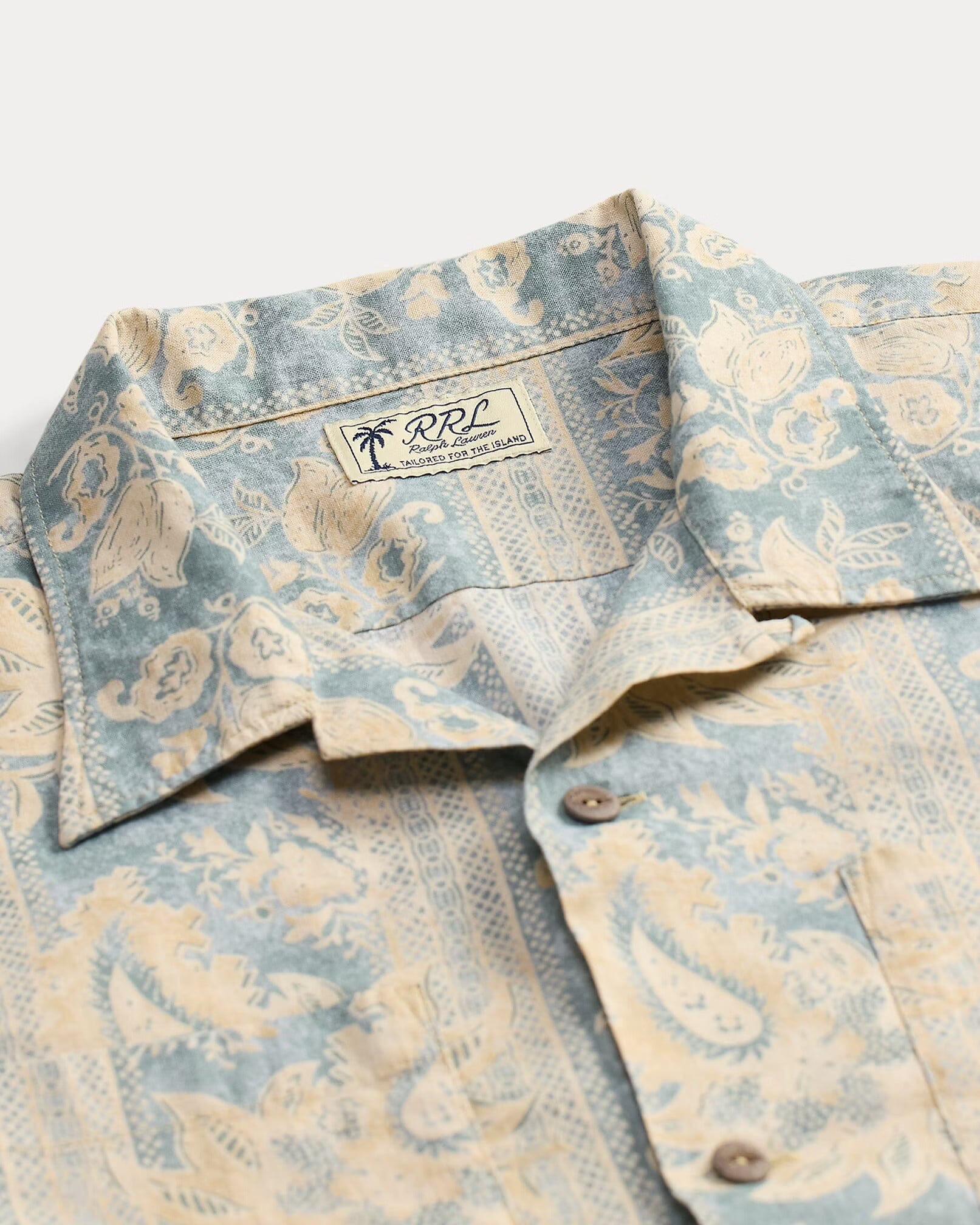 Double RL - Floral-Paisley Linen-Cotton Shirt - Indigo Blue/Multi