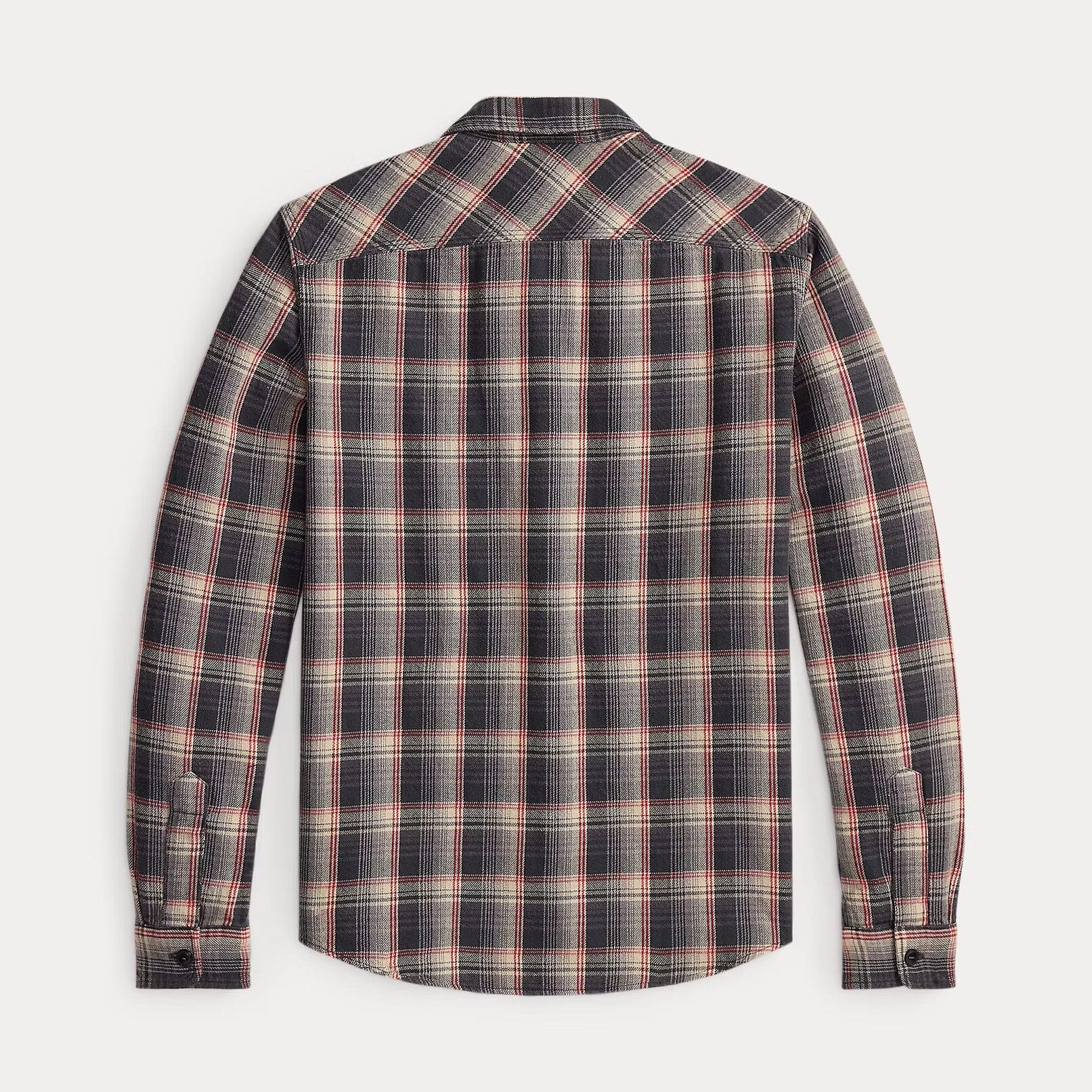 Double RL - Plaid Twill Workshirt - Grey/Red – City Workshop Men's