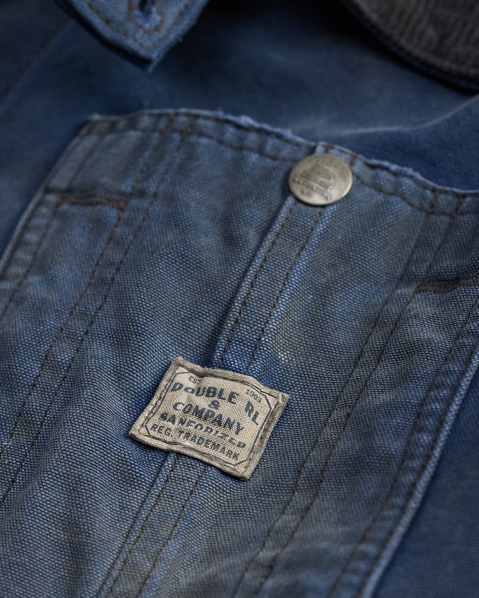Double RL - Canvas Corduroy-Collar Engineer Jacket - Faded Navy