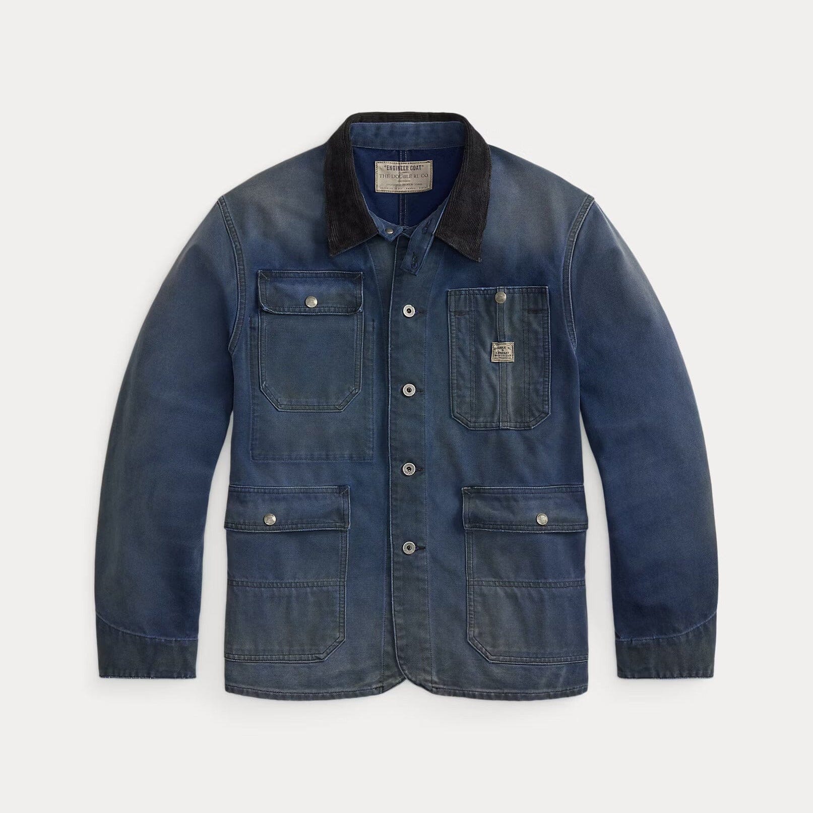 Double RL - Canvas Corduroy-Collar Engineer Jacket - Faded Navy