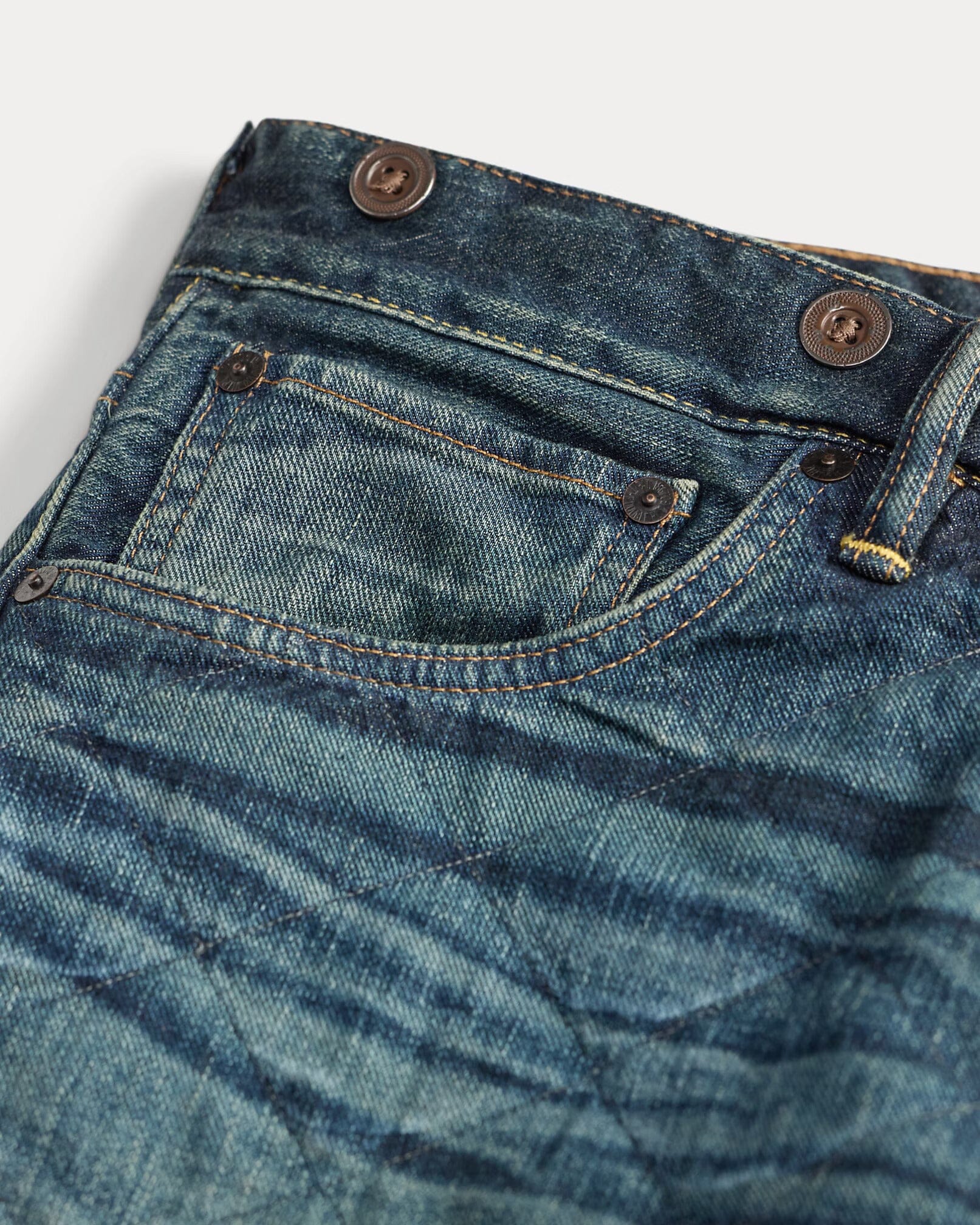 パンツ Double RL Denim Jeans 32x30 Double RL - Straight Fit Ridgewood Quilted Jean - Ridgewood Wash