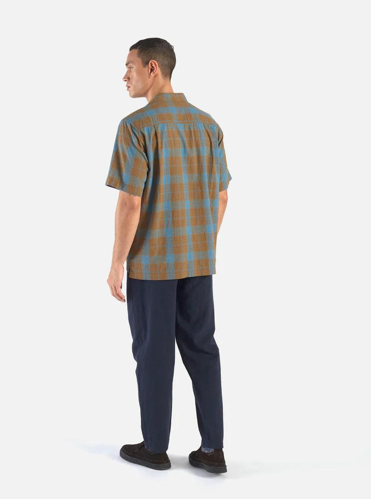 Universal Works - Camp Shirt In Sea/Sand Taki Check - City Workshop Men's Supply Co.