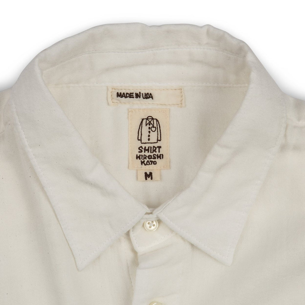 KATO "The Ripper" - Vintage Double Gauze Slim French Seam L/S Shirt - White - City Workshop Men's Supply Co.