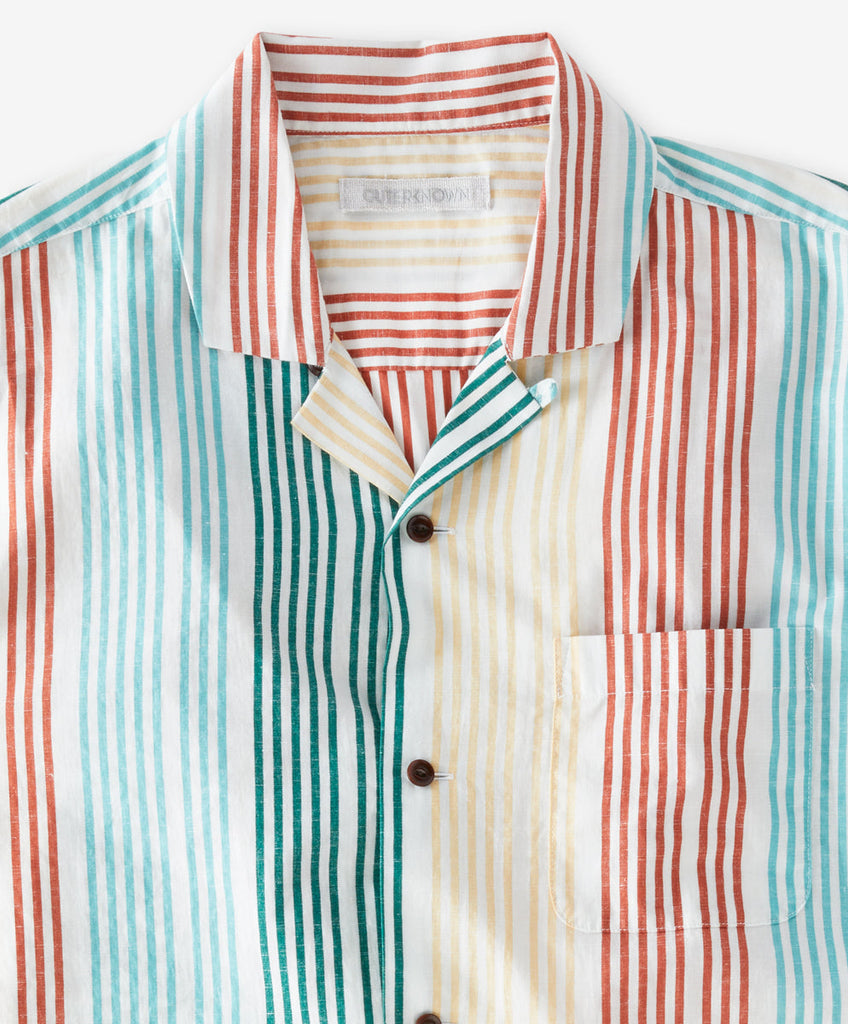 Outerknown - BBQ Shirt - Malachite Sabado Stripe