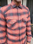 Rogue Territory - Western Shirt Brick Red Brushed Plaid - City Workshop Men's Supply Co.