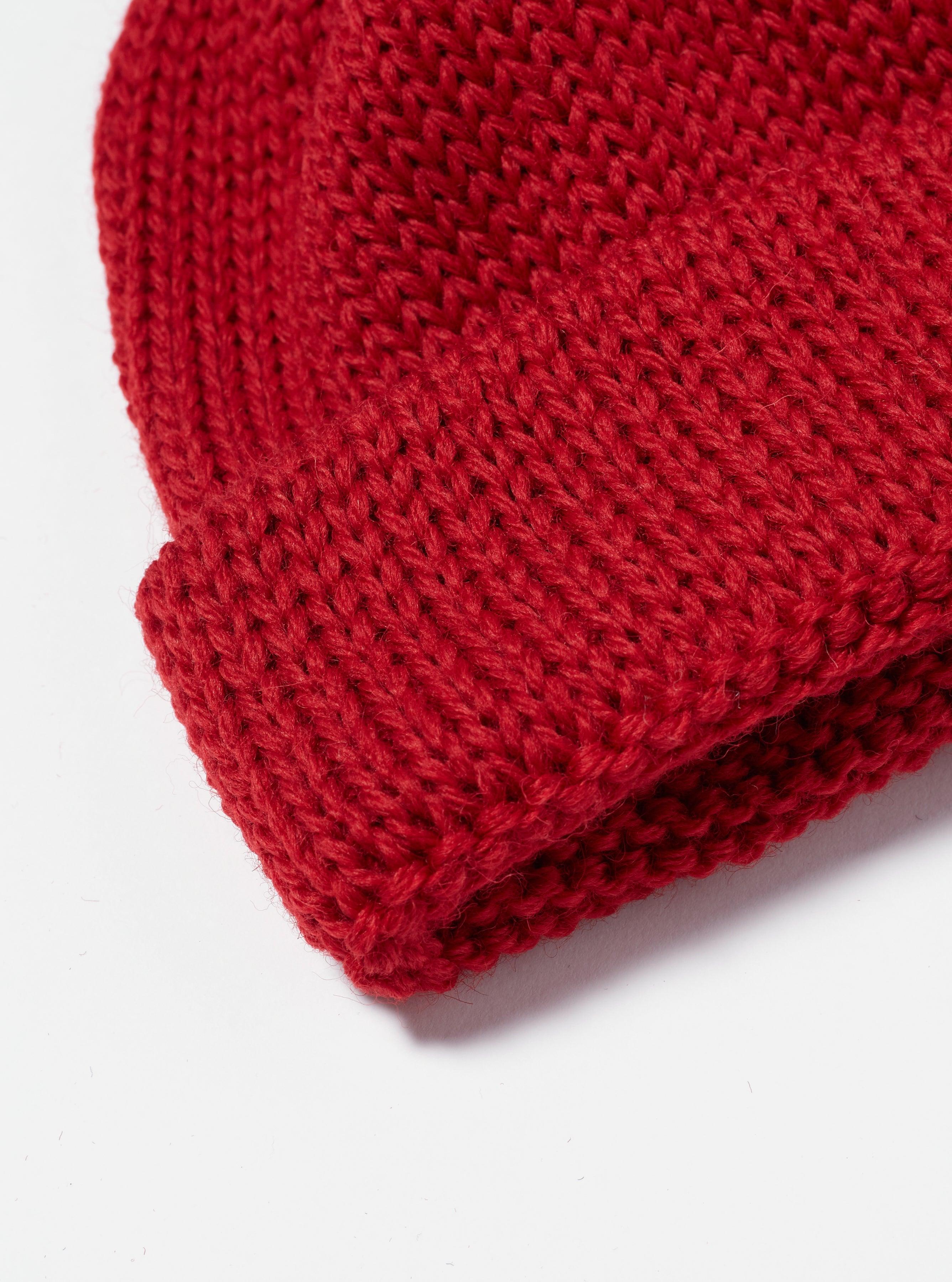 Universal Works - Short Watch Cap In Red British Wool - City Workshop Men's Supply Co.