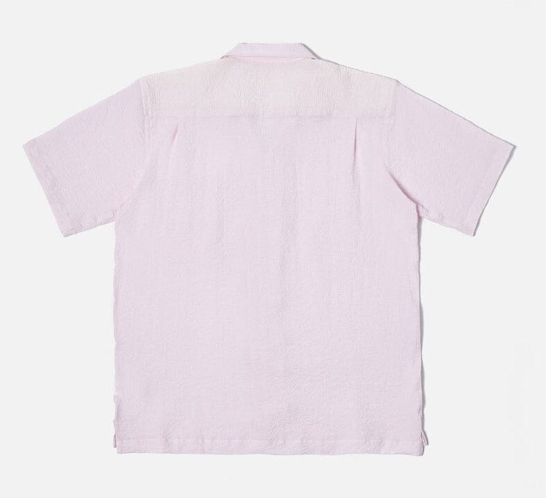 Universal Works - Camp Shirt In Pink Seersucker - City Workshop Men's Supply Co.