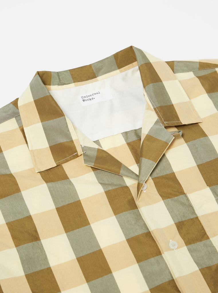 Universal Works - Camp Shirt In Sand Compact Cotton