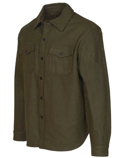 Schott NYC - Men's CPO Wool Shirt - Olive