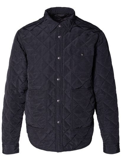 Schott NYC - Down-filled Quilted Shirt Jacket - Black - City Workshop Men's Supply Co.