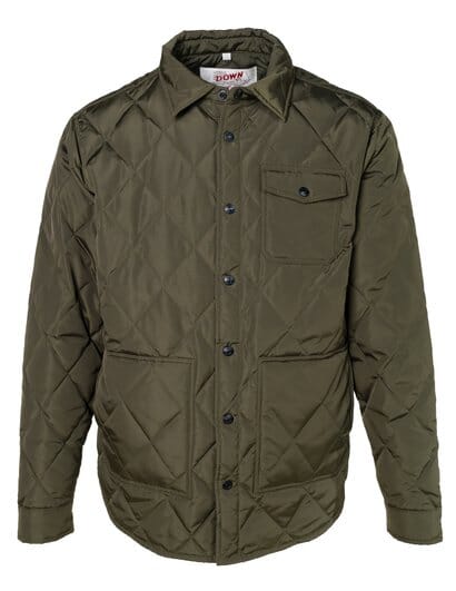 Schott NYC - Down-filled Quilted Shirt Jacket - Olive