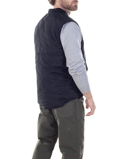 Schott NYC - Reversible Lightweight Quilted Down Filled Vest - Black/Camo - City Workshop Men's Supply Co.
