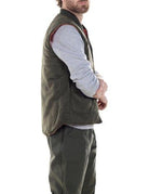 Schott NYC - Reversible Lightweight Quilted Down Filled Vest - Olive/Orange - City Workshop Men's Supply Co.