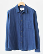 Corridor - Indigo Bengel Stripe L/S - Navy - City Workshop Men's Supply Co.