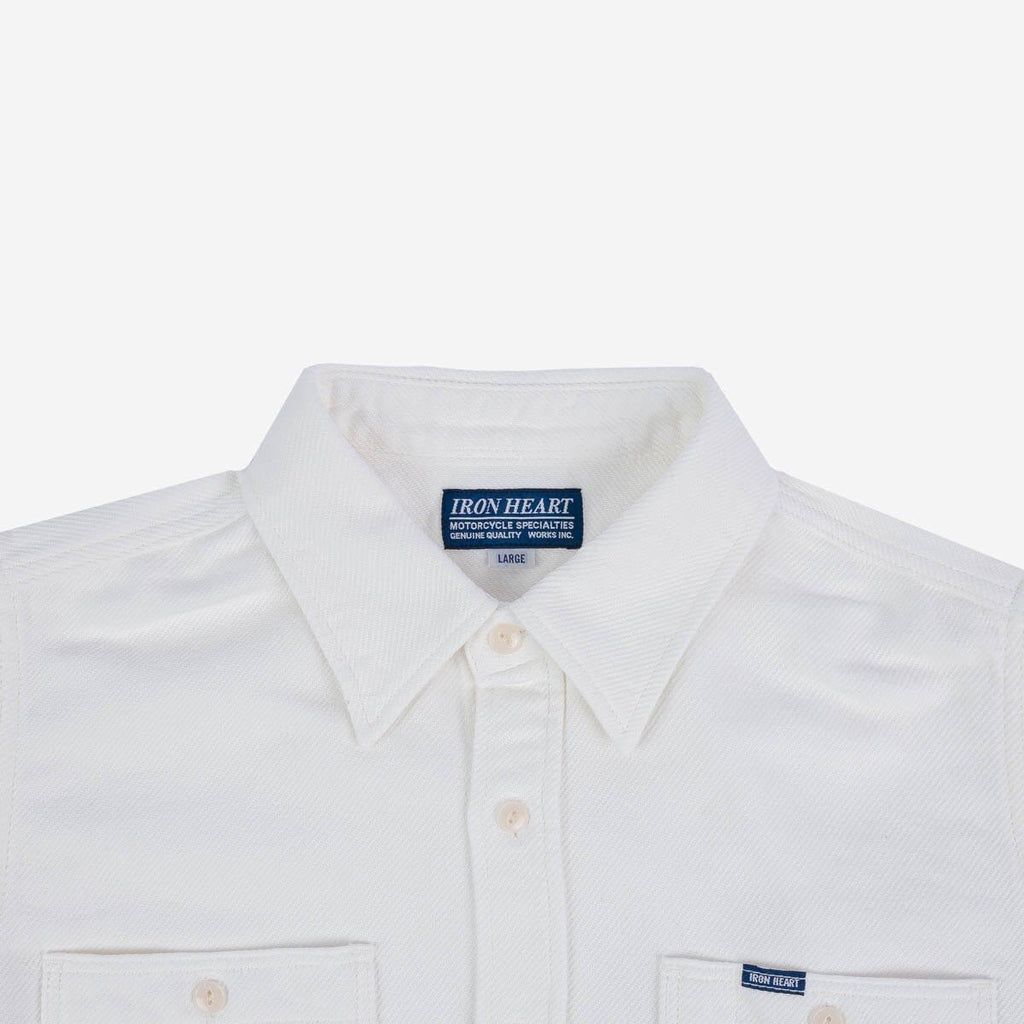 Iron Heart - IHSH-279-WHT - 7oz Soft Flannel Work Shirt - White