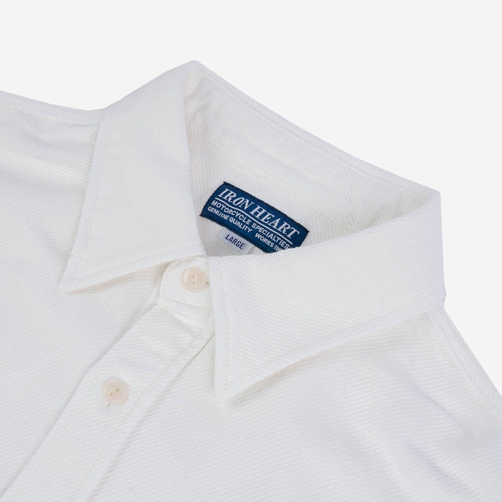 Iron Heart - IHSH-279-WHT - 7oz Soft Flannel Work Shirt - White