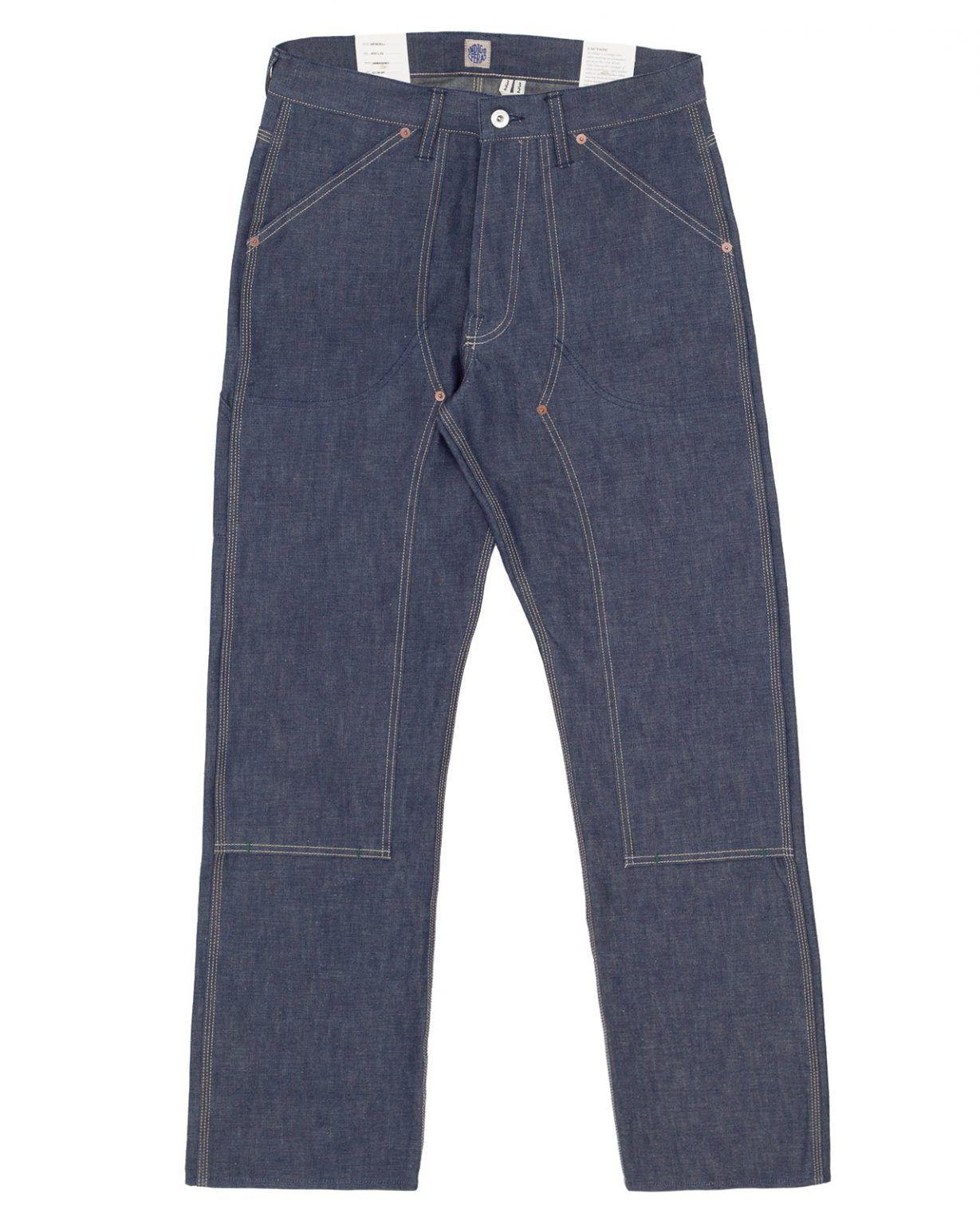 Indigofera - Coyote Thunder x Indigofera Wedell Pants - 40's Navy Denim - City Workshop Men's Supply Co.