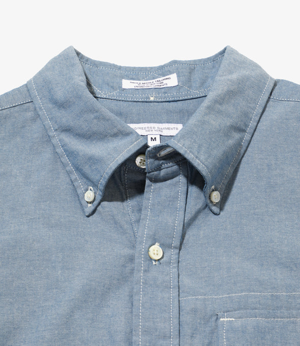 Engineered Garments - Popover BD Shirt - Lt. Blue Cotton Chambray