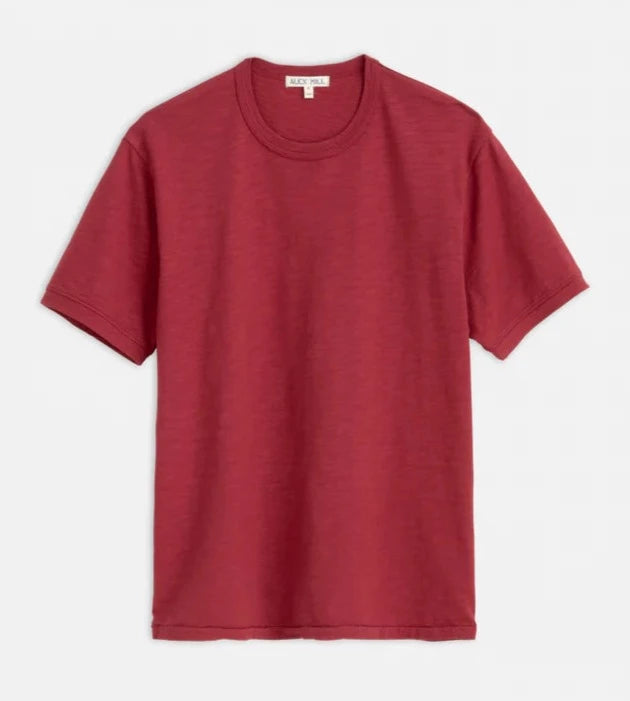 Alex Mill - Standard T-Shirt in Slub Cotton - Currant