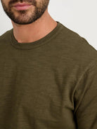 Alex Mill - Standard T-Shirt in Slub Cotton - Faded Deep Olive - City Workshop Men's Supply Co.