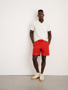 Alex Mill - Saturday Shorts in Japanese Poplin - Red/Navy - City Workshop Men's Supply Co.