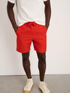 Alex Mill - Saturday Shorts in Japanese Poplin - Red/Navy - City Workshop Men's Supply Co.