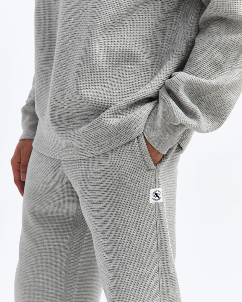 Reigning Champ - Flatback Thermal Pant - Heather Grey