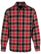 Schott NYC - Plaid Cotton Flannel Shirt - Black/Red - City Workshop Men's Supply Co.