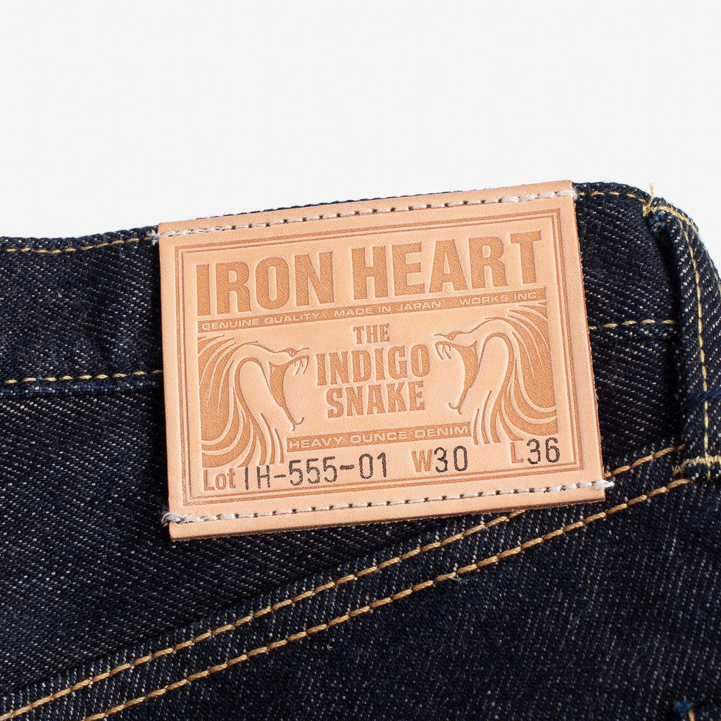 Iron Heart - IH-555S-21 - 21oz Selvedge Denim Super Slim Jeans - Indigo - City Workshop Men's Supply Co.