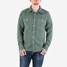 Iron Heart - 10oz Mock Twist Selvedge Chambray Work Shirt - Green - City Workshop Men's Supply Co.