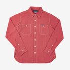 Iron Heart - 10oz Mock Twist Selvedge Chambray Work Shirt - Red - City Workshop Men's Supply Co.