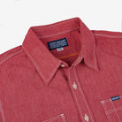 Iron Heart - 10oz Mock Twist Selvedge Chambray Work Shirt - Red - City Workshop Men's Supply Co.